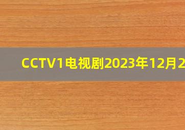 CCTV1电视剧2023年12月25日