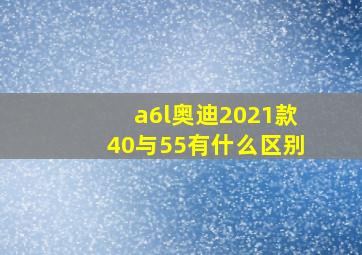 a6l奥迪2021款40与55有什么区别