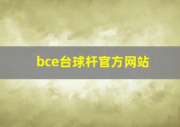 bce台球杆官方网站