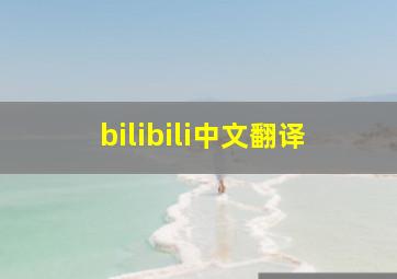 bilibili中文翻译