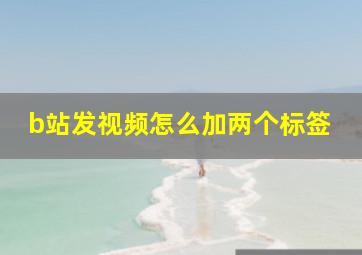 b站发视频怎么加两个标签