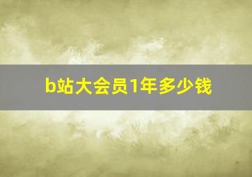 b站大会员1年多少钱