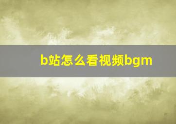 b站怎么看视频bgm