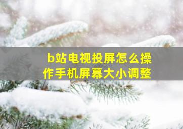 b站电视投屏怎么操作手机屏幕大小调整