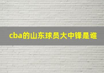 cba的山东球员大中锋是谁