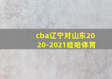 cba辽宁对山东2020-2021哇哈体育