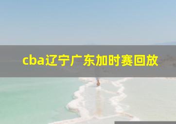 cba辽宁广东加时赛回放