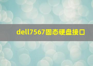 dell7567固态硬盘接口