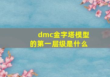 dmc金字塔模型的第一层级是什么