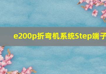 e200p折弯机系统Step端子