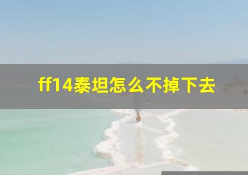 ff14泰坦怎么不掉下去