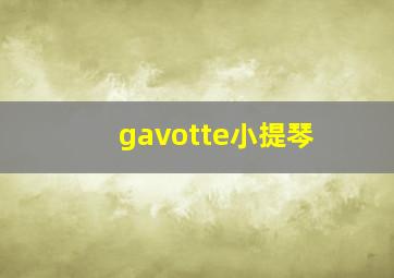 gavotte小提琴