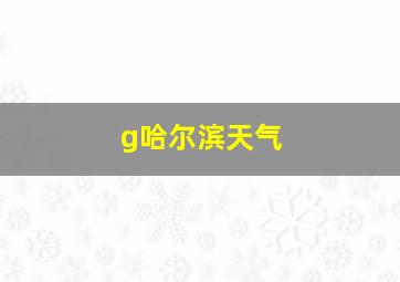 g哈尔滨天气