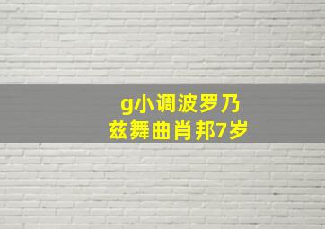 g小调波罗乃兹舞曲肖邦7岁