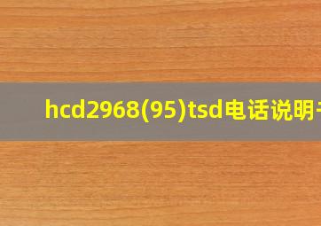 hcd2968(95)tsd电话说明书