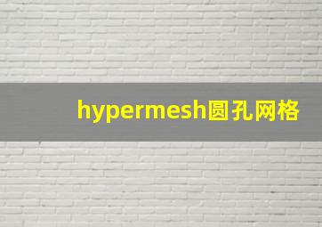 hypermesh圆孔网格