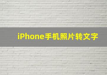 iPhone手机照片转文字