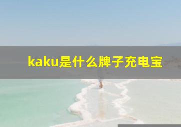 kaku是什么牌子充电宝