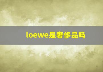 loewe是奢侈品吗