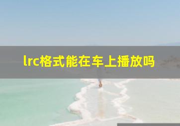 lrc格式能在车上播放吗