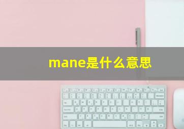 mane是什么意思