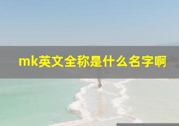 mk英文全称是什么名字啊