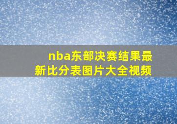 nba东部决赛结果最新比分表图片大全视频