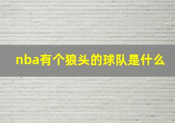 nba有个狼头的球队是什么