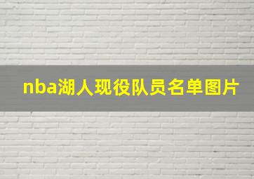 nba湖人现役队员名单图片