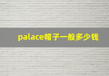 palace帽子一般多少钱