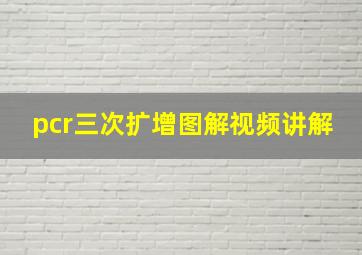 pcr三次扩增图解视频讲解