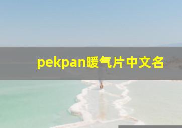 pekpan暖气片中文名