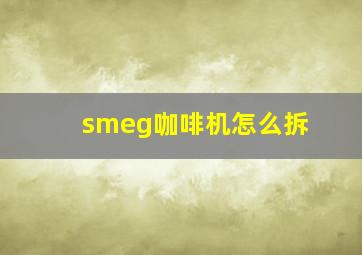 smeg咖啡机怎么拆