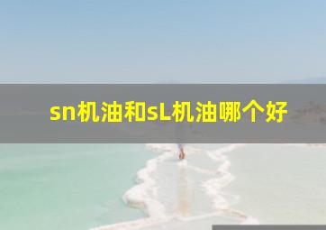 sn机油和sL机油哪个好