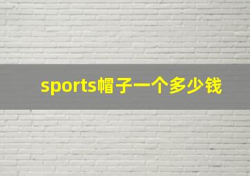 sports帽子一个多少钱