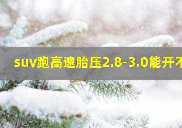 suv跑高速胎压2.8-3.0能开不