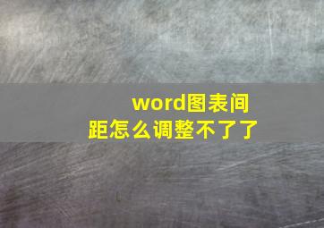 word图表间距怎么调整不了了