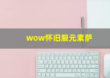 wow怀旧服元素萨