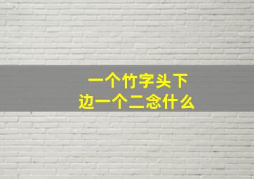 一个竹字头下边一个二念什么