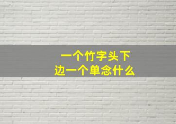 一个竹字头下边一个单念什么