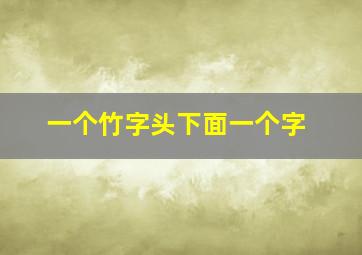 一个竹字头下面一个字