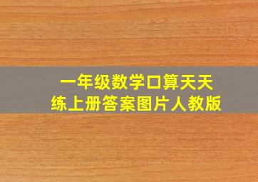 一年级数学口算天天练上册答案图片人教版