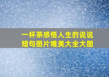 一杯茶感悟人生的说说短句图片唯美大全大图