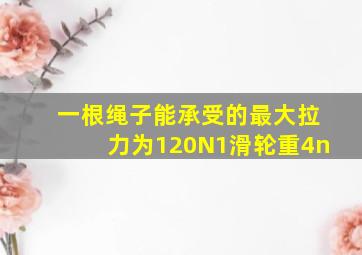 一根绳子能承受的最大拉力为120N1滑轮重4n