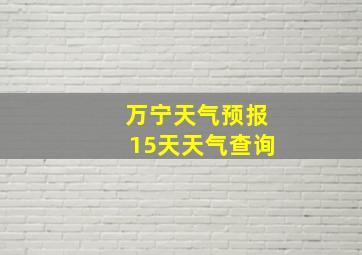 万宁天气预报15天天气查询