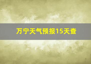 万宁天气预报15天查