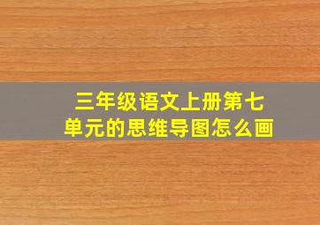 三年级语文上册第七单元的思维导图怎么画