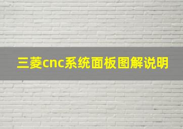 三菱cnc系统面板图解说明