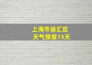 上海市徐汇区天气预报15天