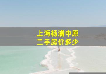 上海杨浦中原二手房价多少